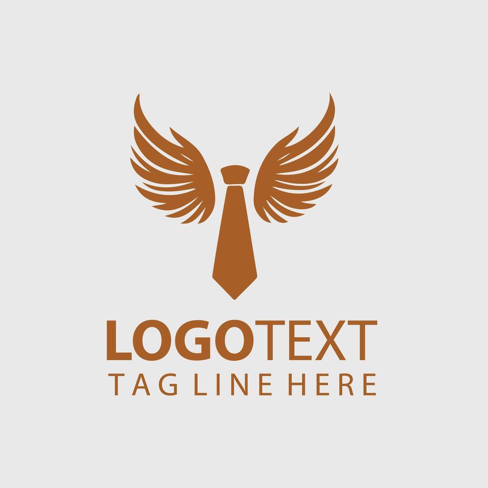 Tie Wings Logo illustrations vector
