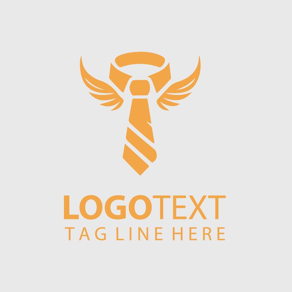 Tie Wings Logo illustrations vector