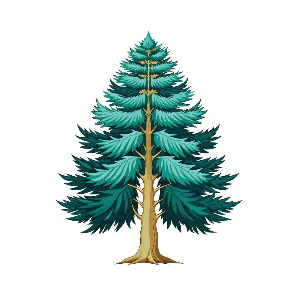 Beautiful Single Big Tree Illustration vector