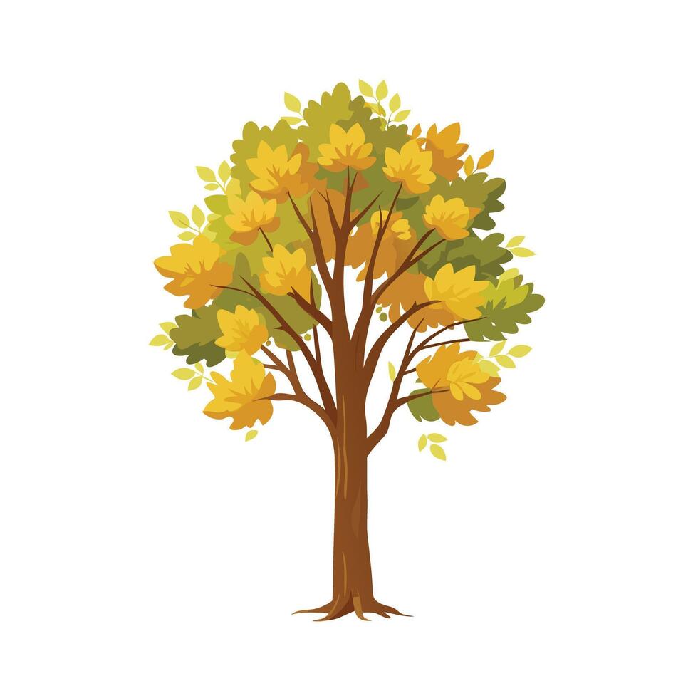 Beautiful Single Big Tree Illustration vector