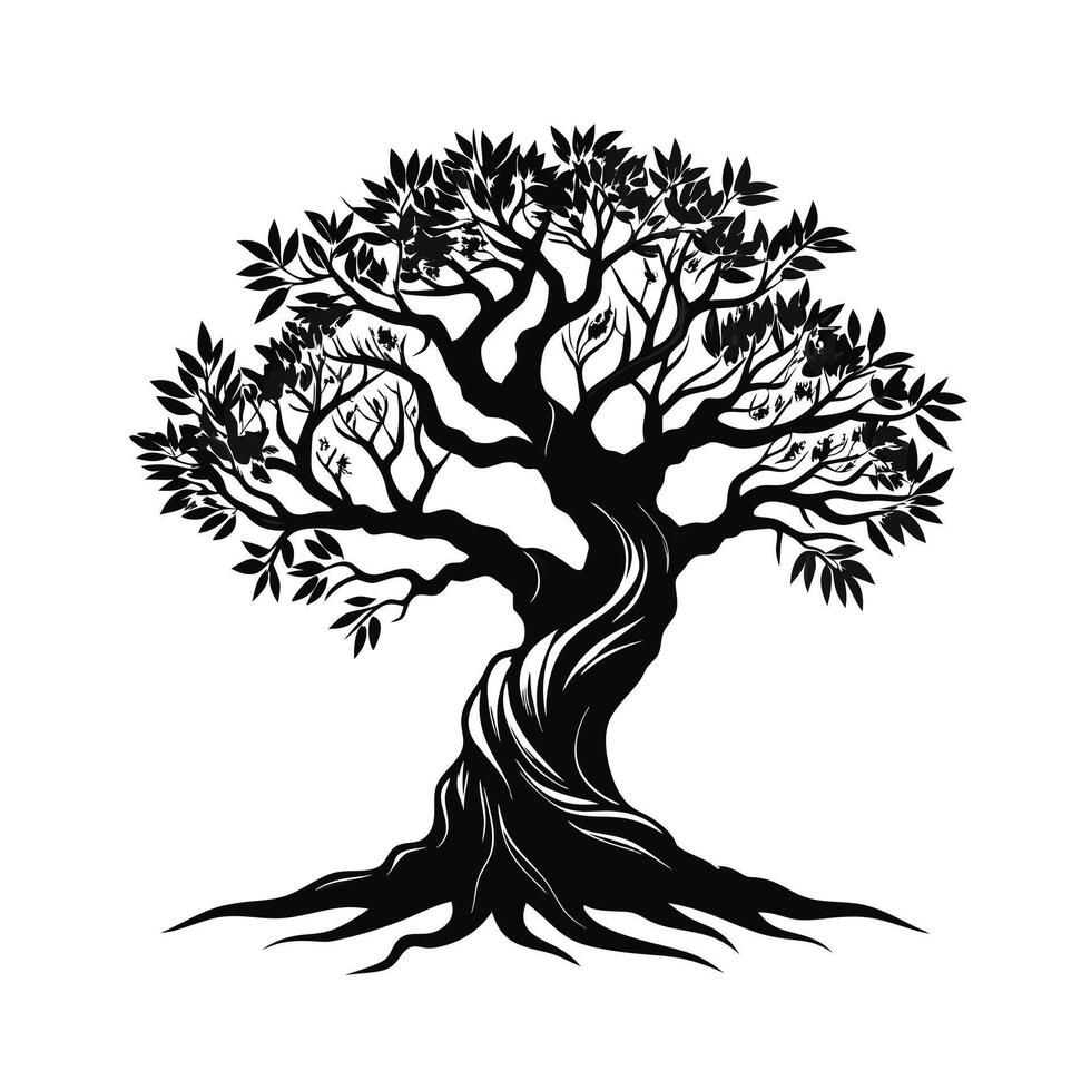 Beautiful Single Big Tree Illustration vector