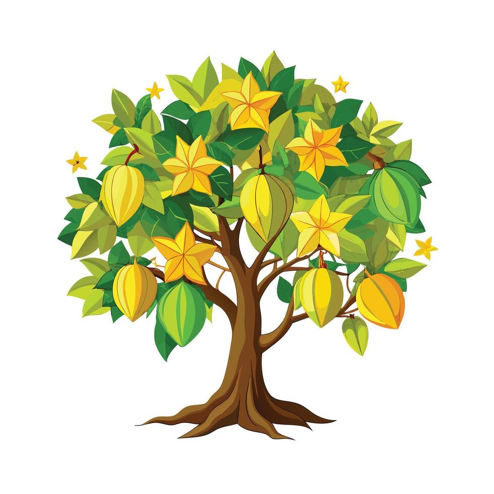 Beautiful Single Big Tree Illustration vector