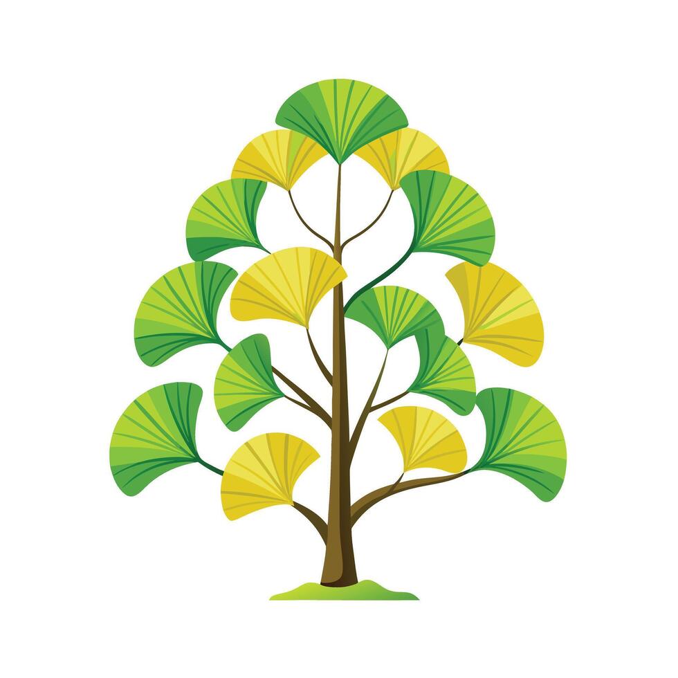 Beautiful Single Big Tree Illustration vector