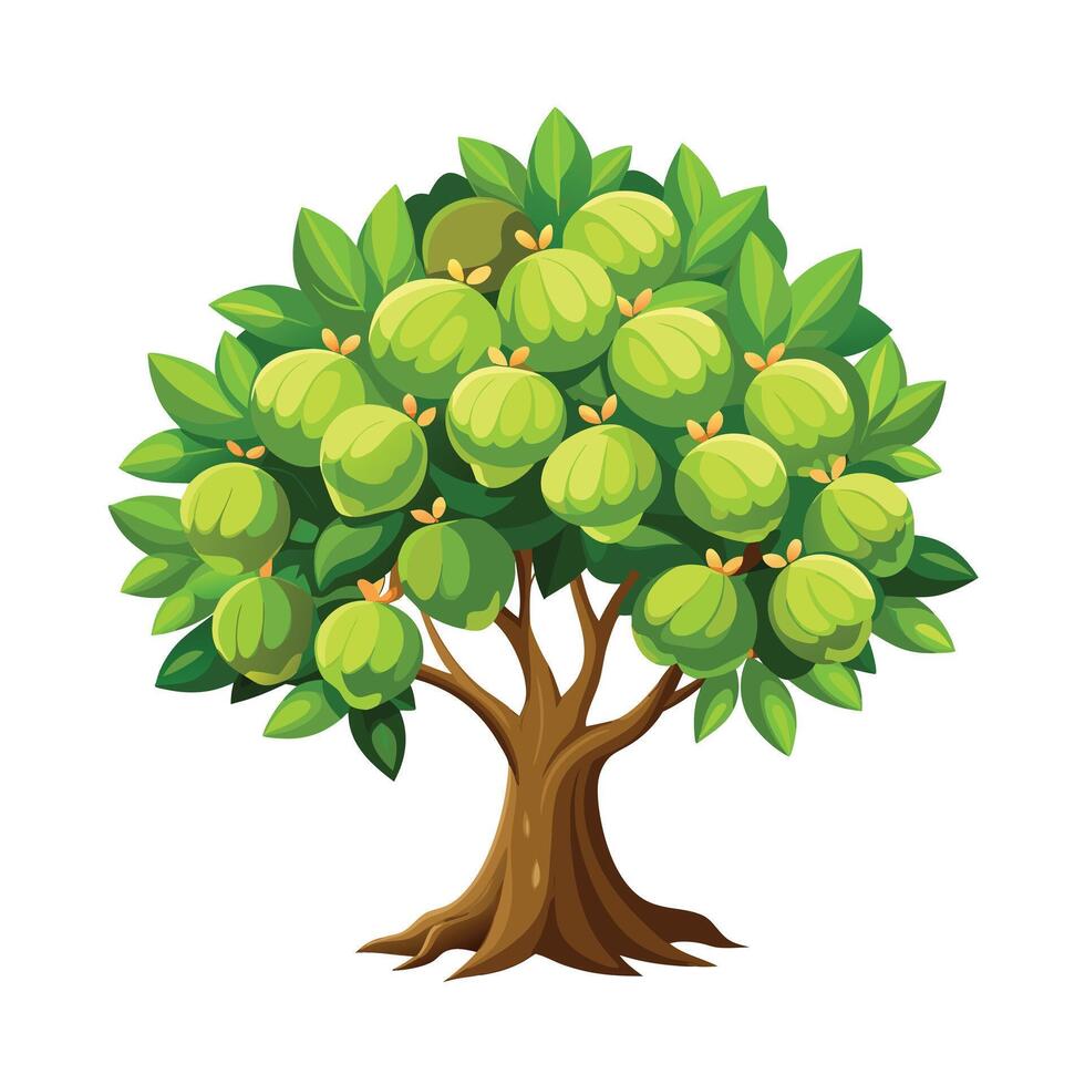 Beautiful Single Big Tree Illustration vector