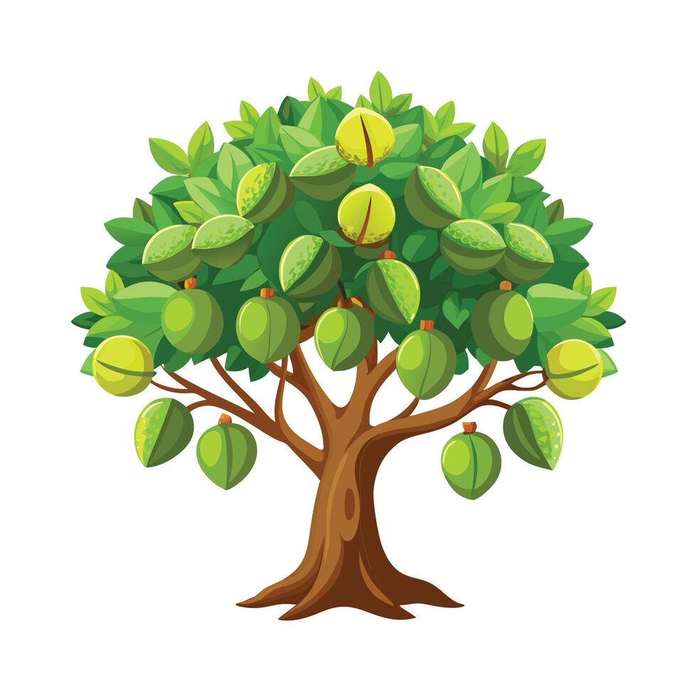 Beautiful Single Big Tree Illustration vector