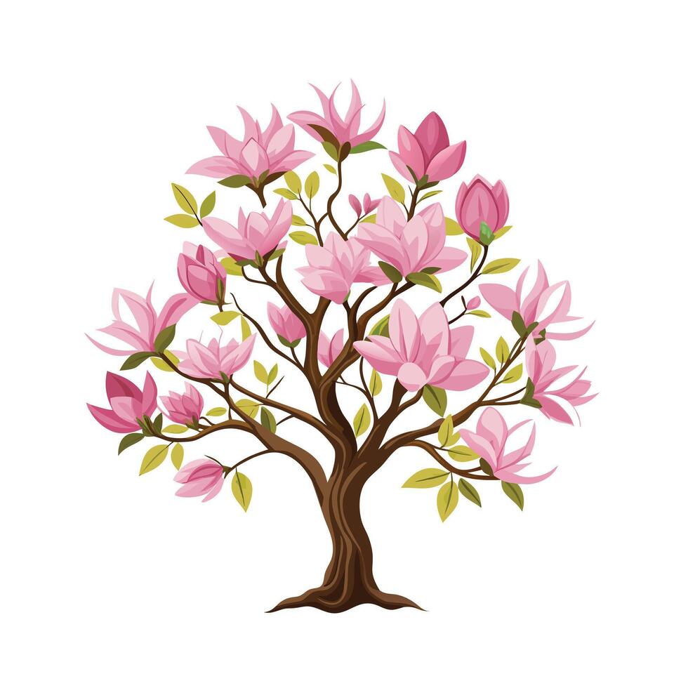 Beautiful Single Big Tree Illustration vector
