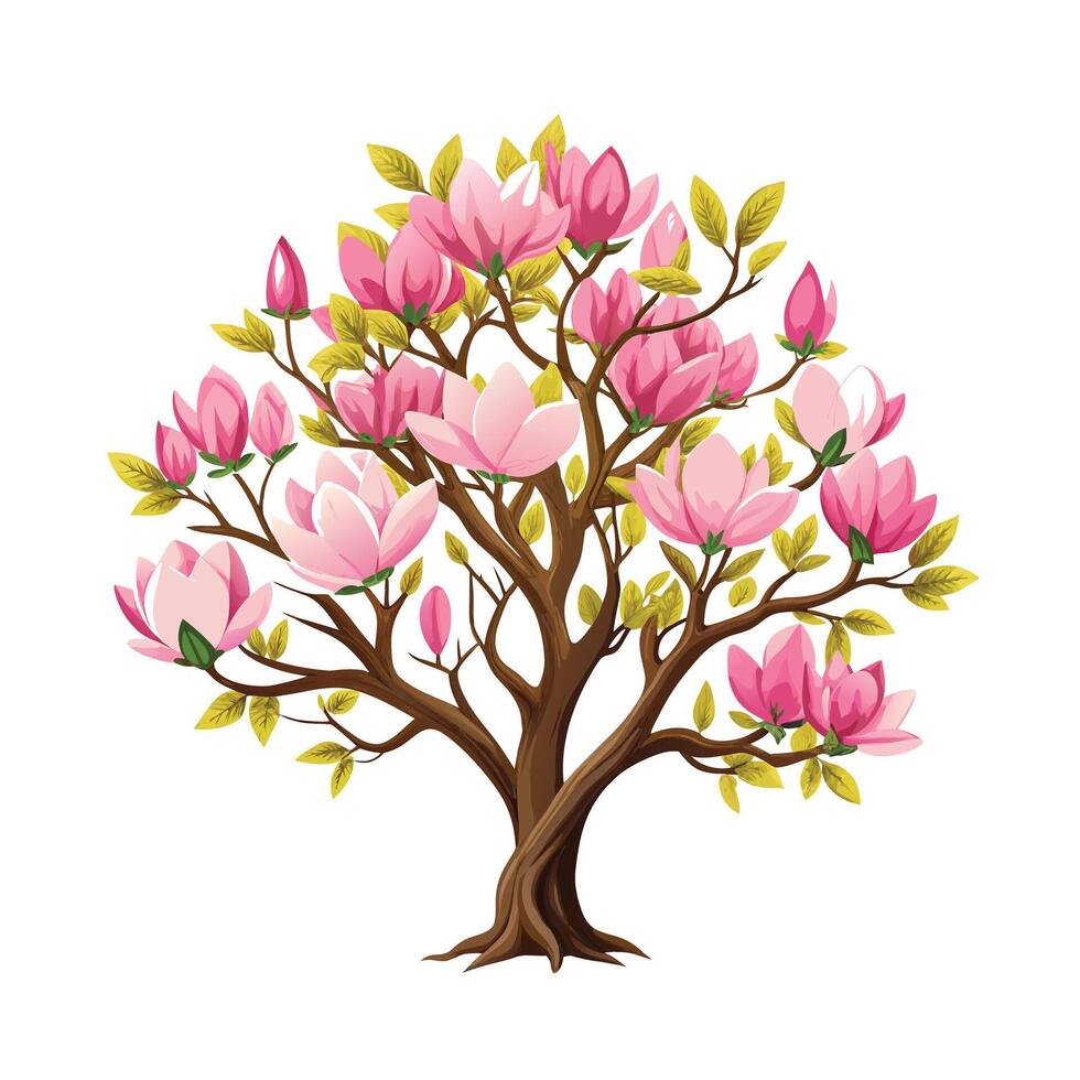 Beautiful Single Big Tree Illustration vector