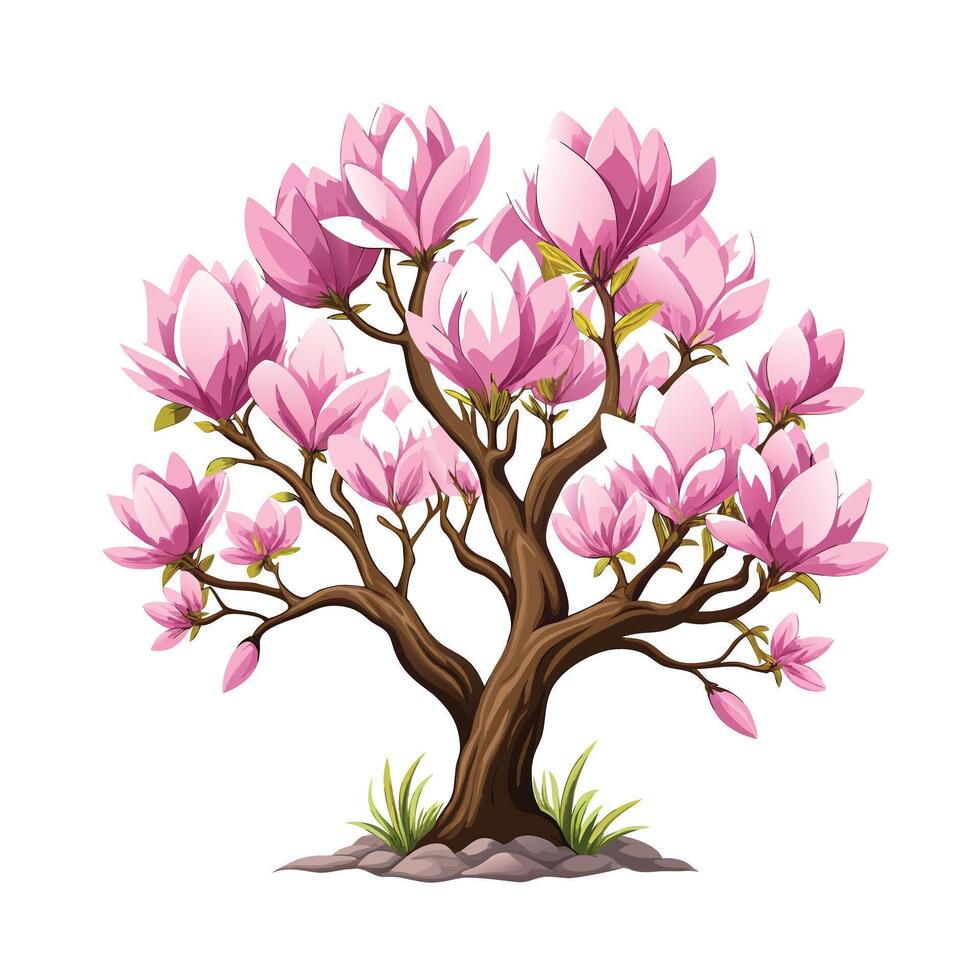 Beautiful Single Big Tree Illustration vector