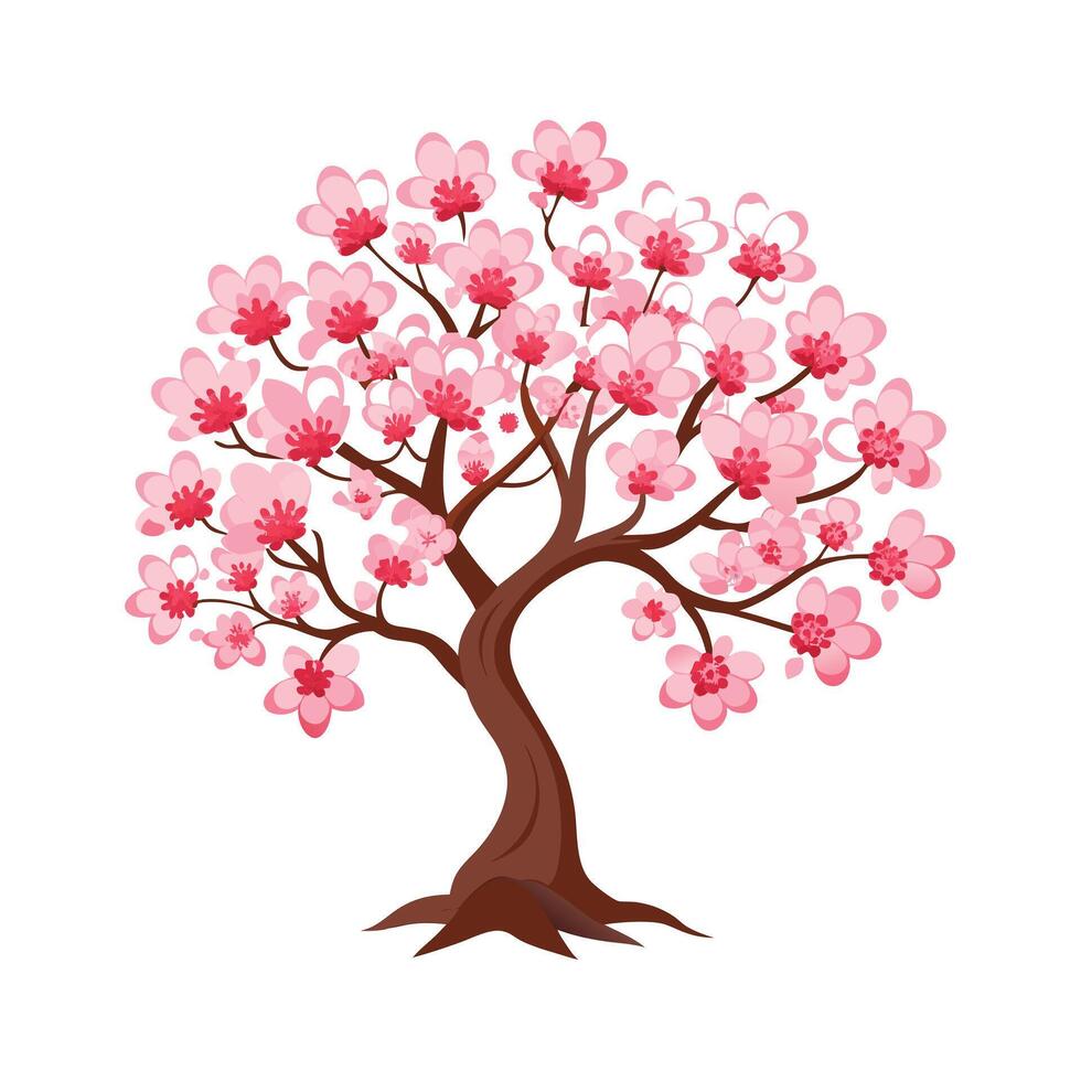 Beautiful Single Big Tree Illustration vector