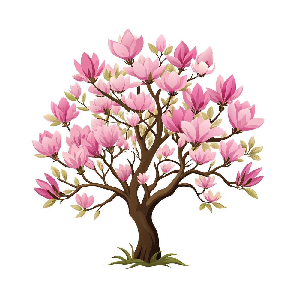 Beautiful Single Big Tree Illustration vector
