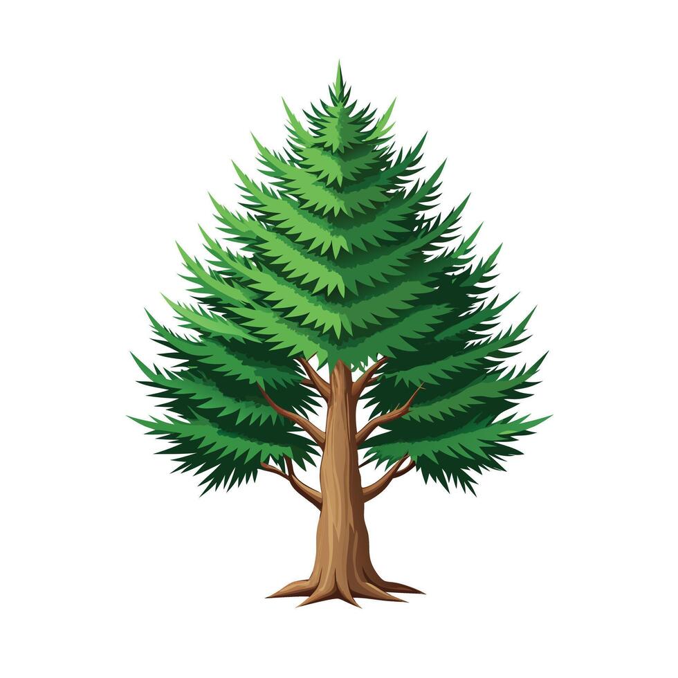 Beautiful Single Big Tree Illustration vector