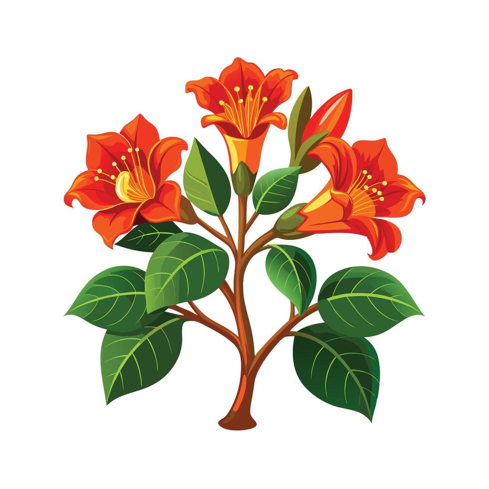 Beautiful Single Big Tree Illustration vector