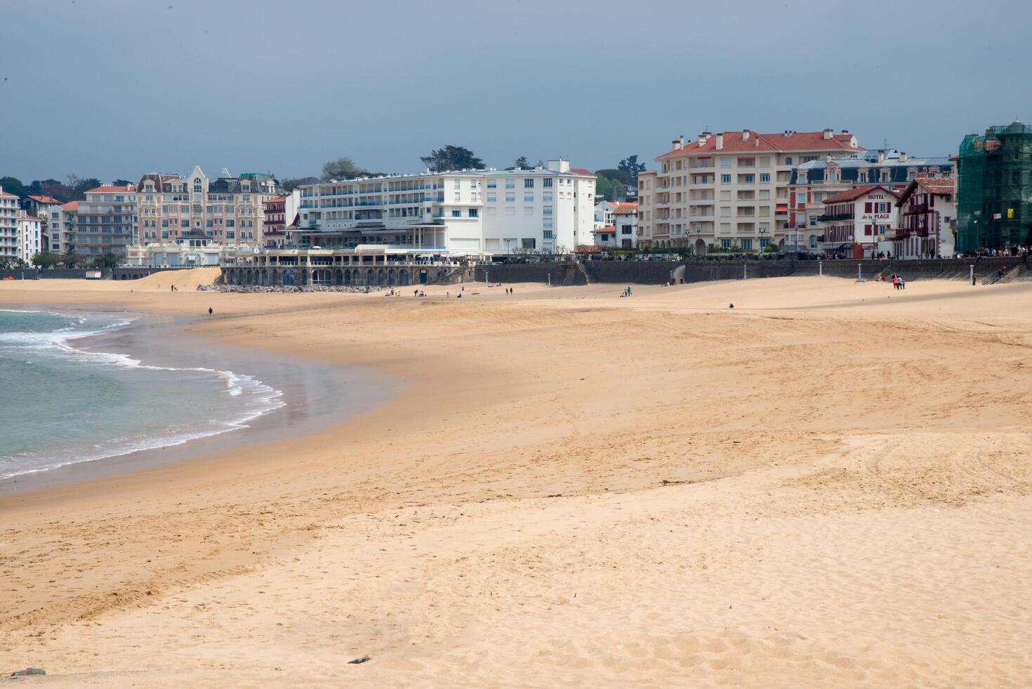 Empty beach at Saint Jean de Luz, France photo