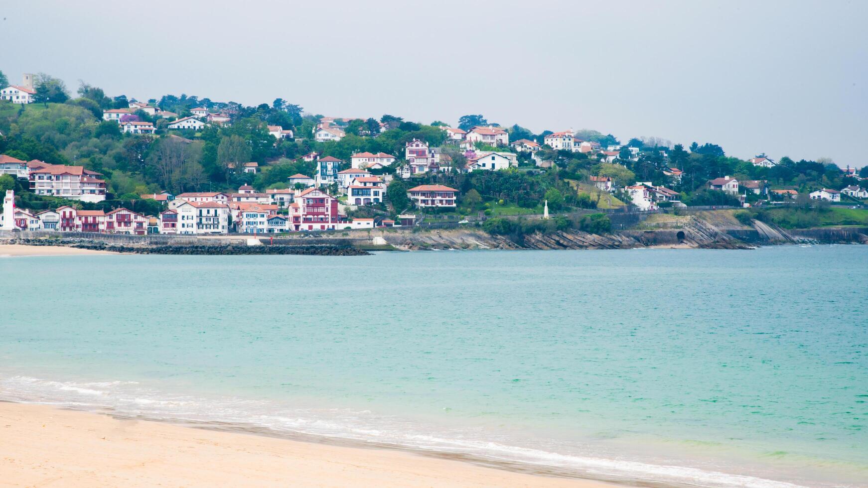 Beautiful beach at Saint Jean de luz, France photo