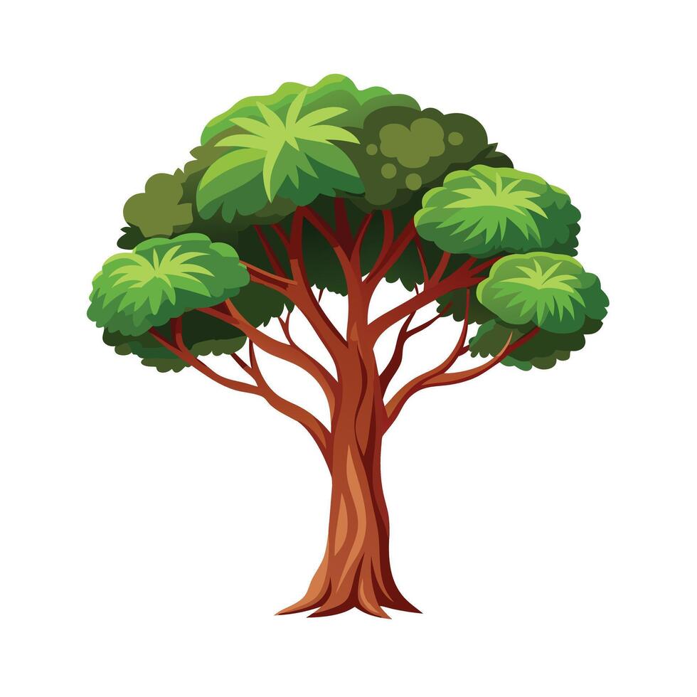 Beautiful Single Big Tree Illustration vector