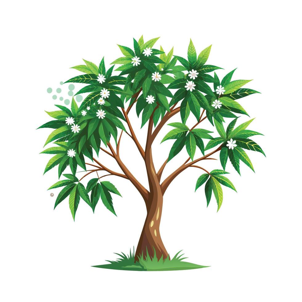Beautiful Single Big Tree Illustration vector