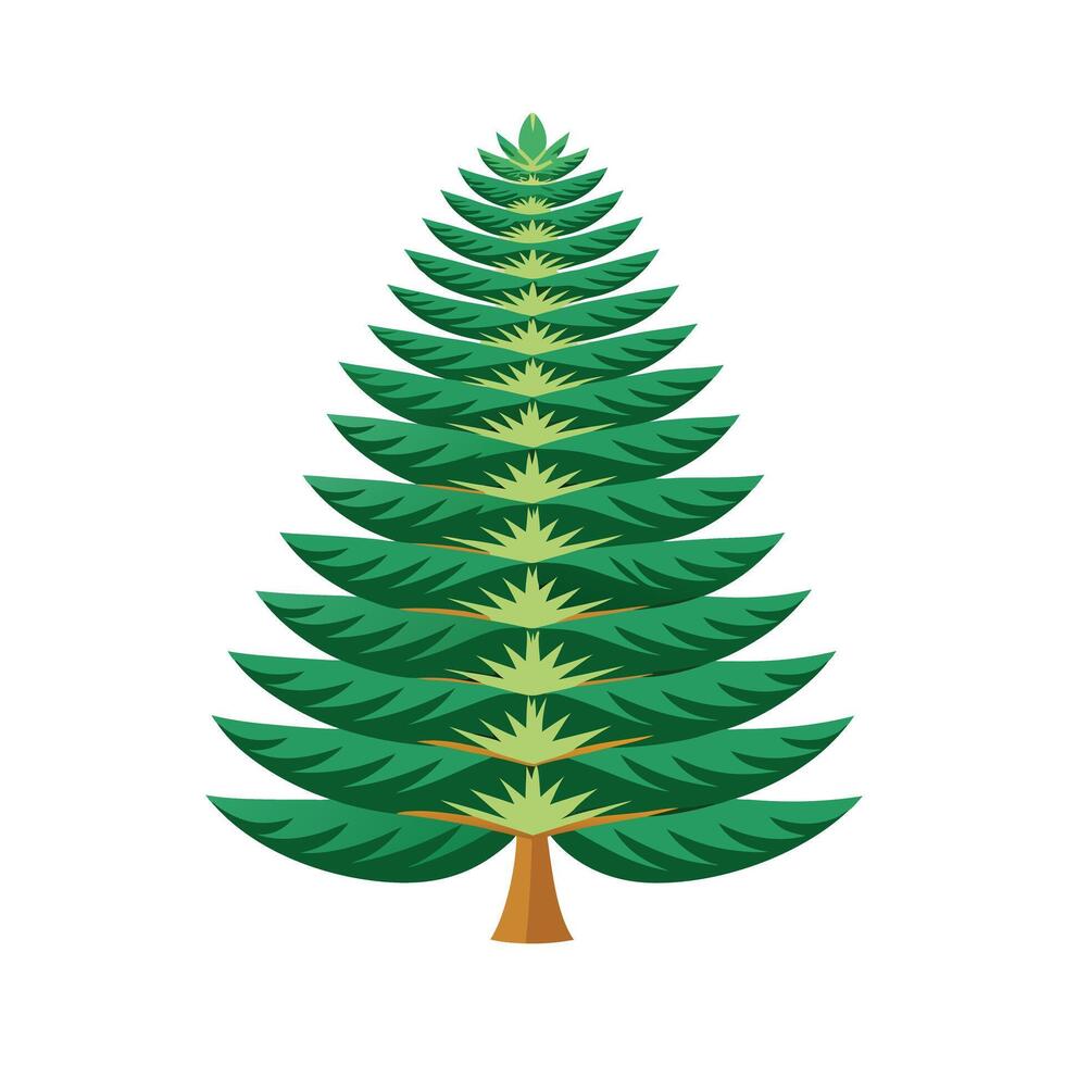 Beautiful Single Big Tree Illustration vector