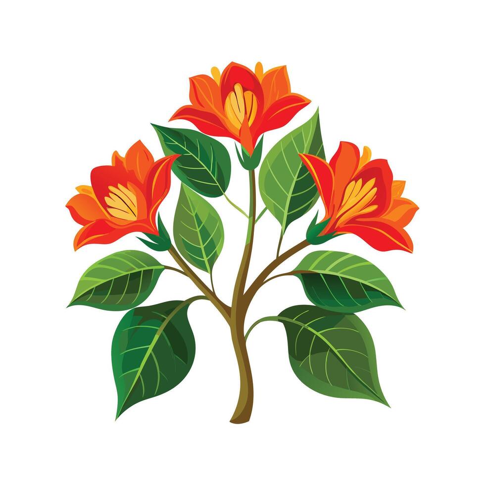 Beautiful Single Big Tree Illustration vector