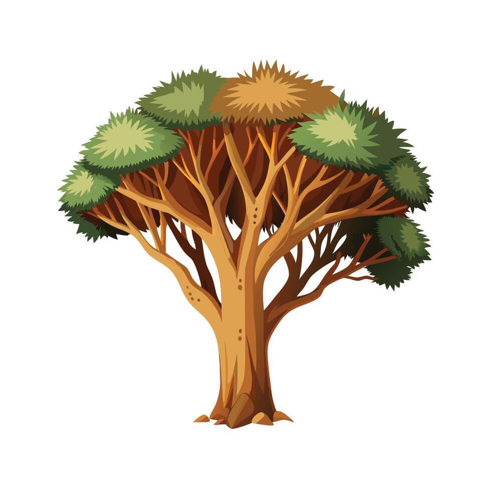 Beautiful Single Big Tree Illustration vector