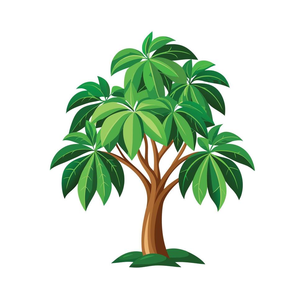 Beautiful Single Big Tree Illustration vector