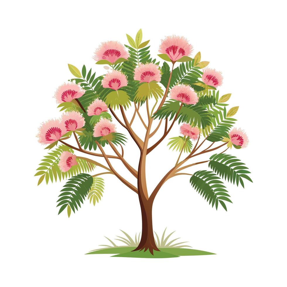 Beautiful Single Big Tree Illustration vector