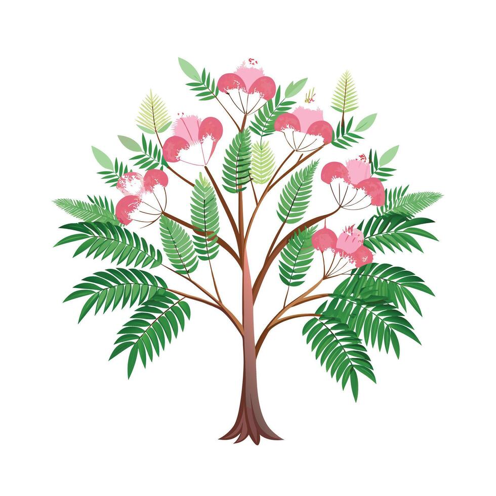 Beautiful Single Big Tree Illustration vector