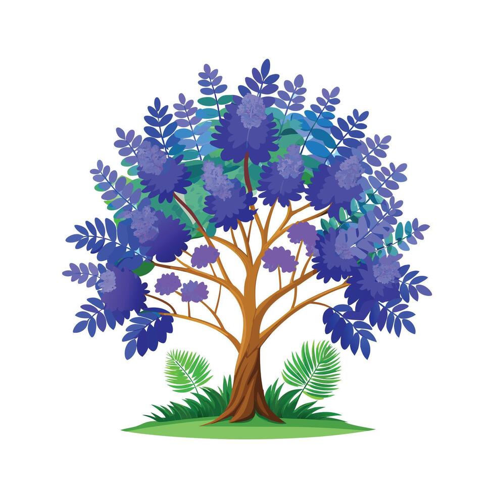 Beautiful Single Big Tree Illustration vector