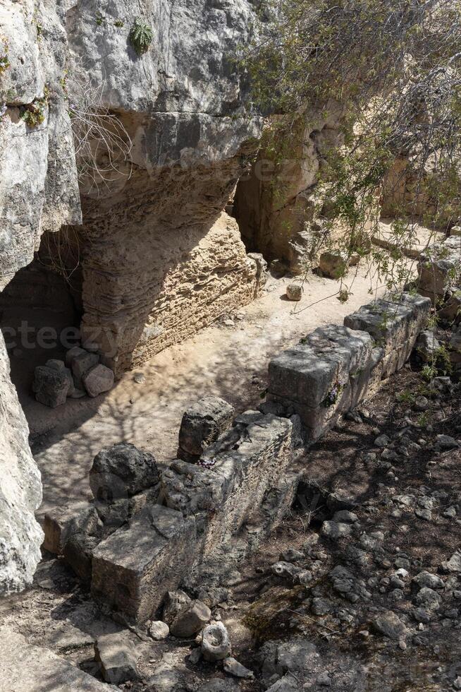Cave Entrance at Paphos Archaeological Site photo