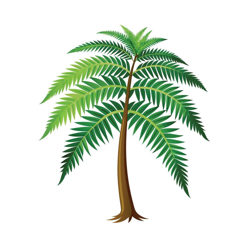 Beautiful Single Big Tree Illustration vector