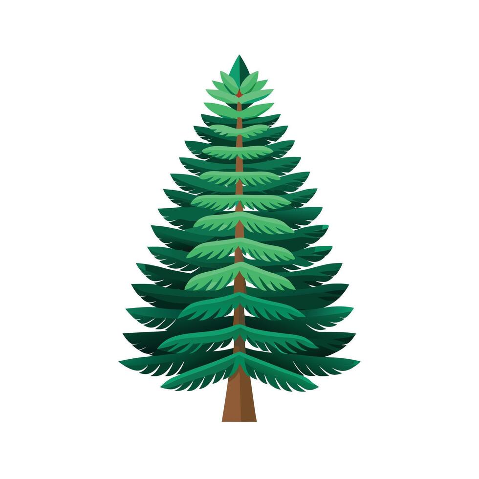 Beautiful Single Big Tree Illustration vector