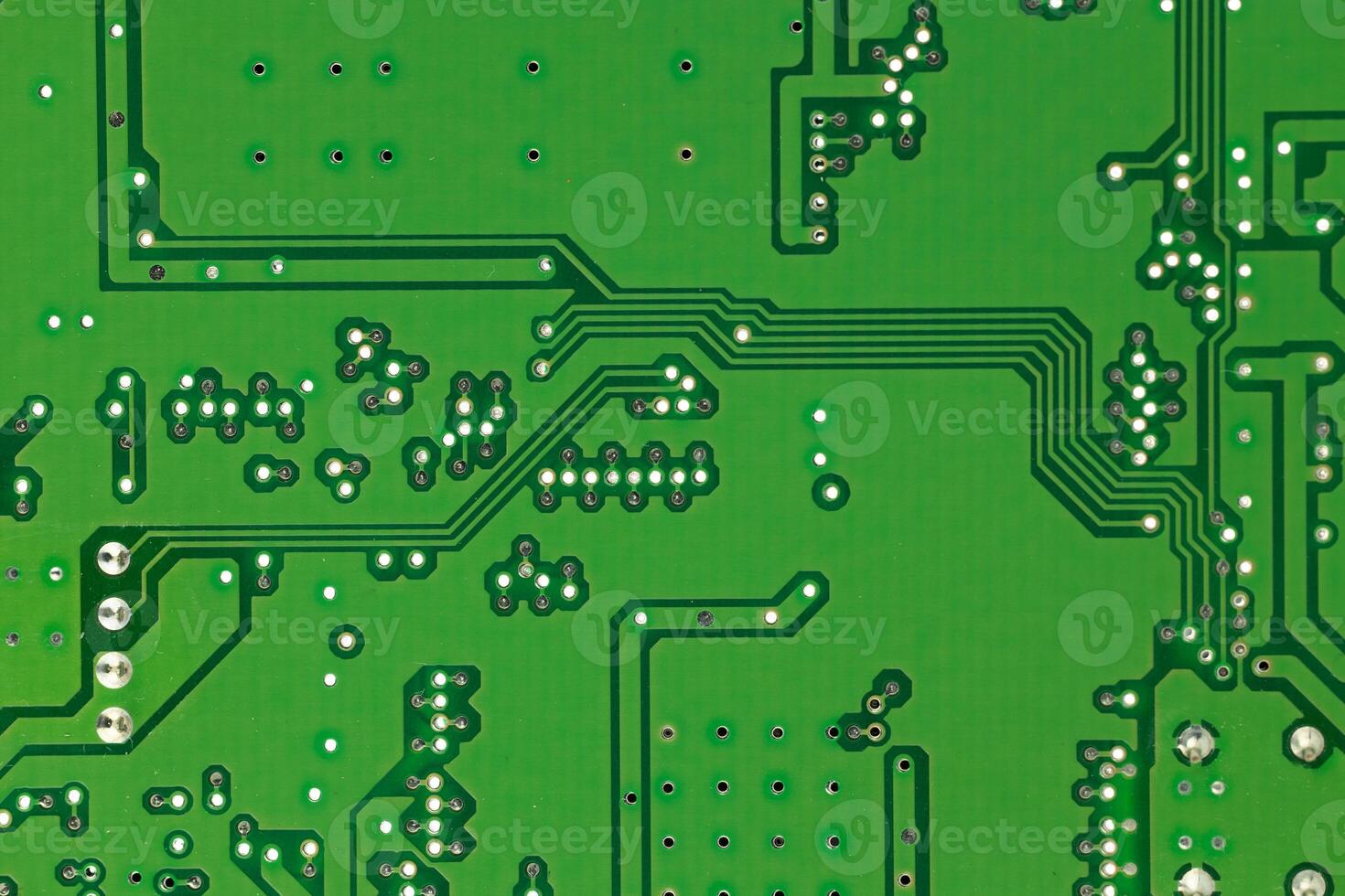 Macro View of PCB Traces and Pads photo