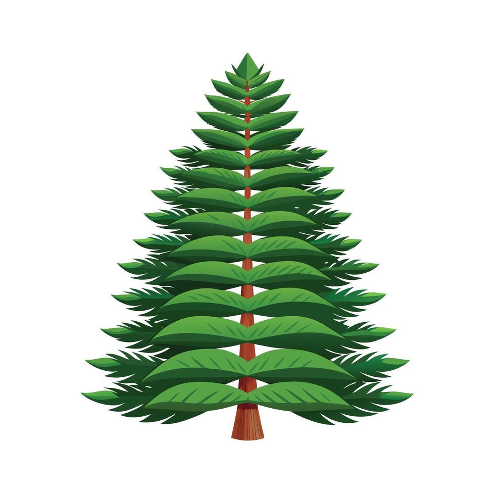 Beautiful Single Big Tree Illustration vector