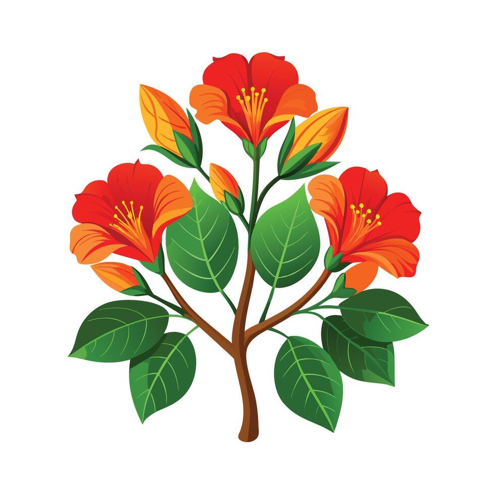 Beautiful Single Big Tree Illustration vector