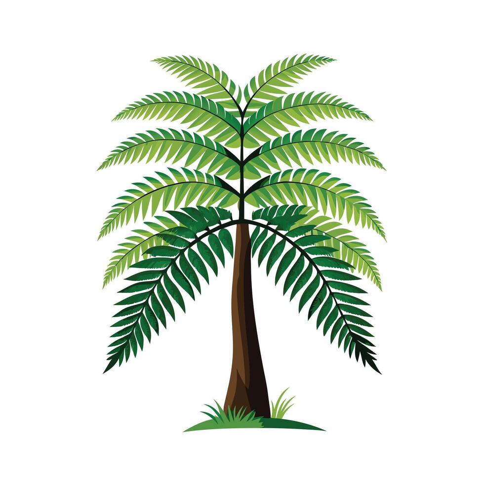 Beautiful Single Big Tree Illustration vector