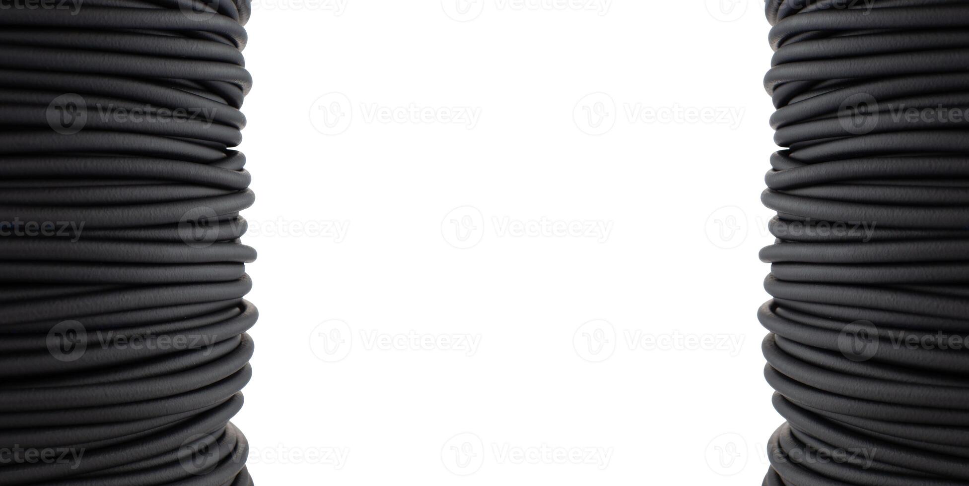 Black Electrical Cable Spools with Space photo