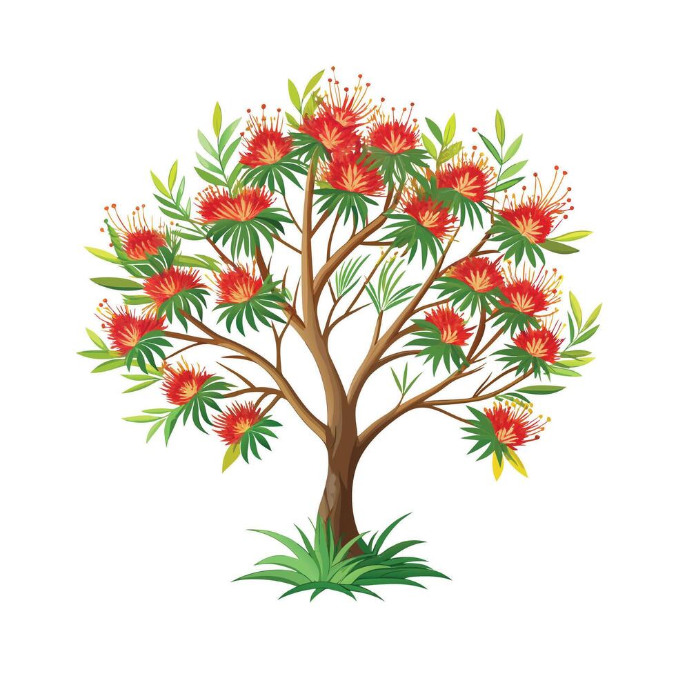 Beautiful Single Big Tree Illustration vector