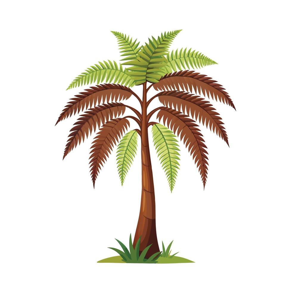 Beautiful Single Big Tree Illustration vector