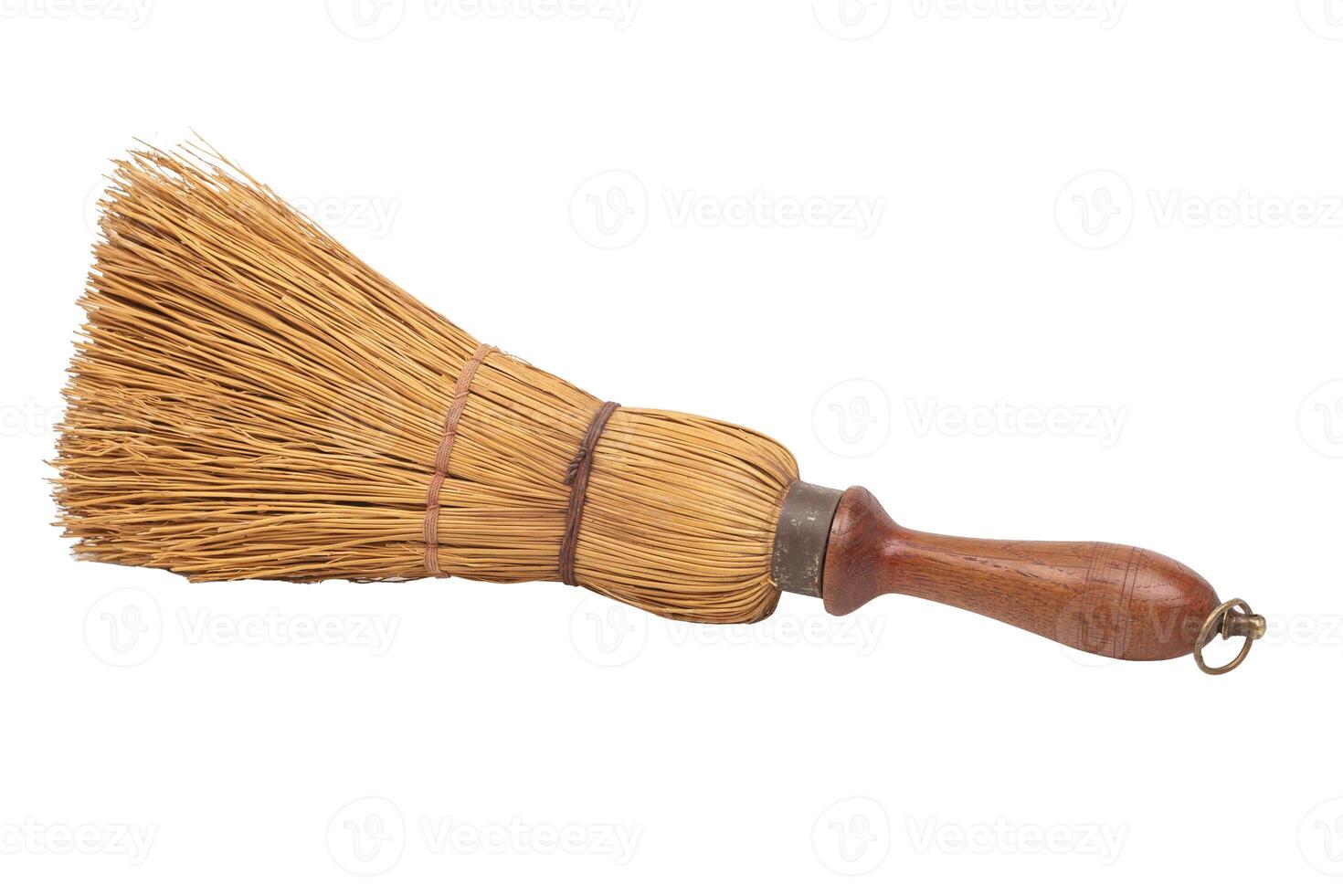 Straw Hand Broom with Wooden Handle photo