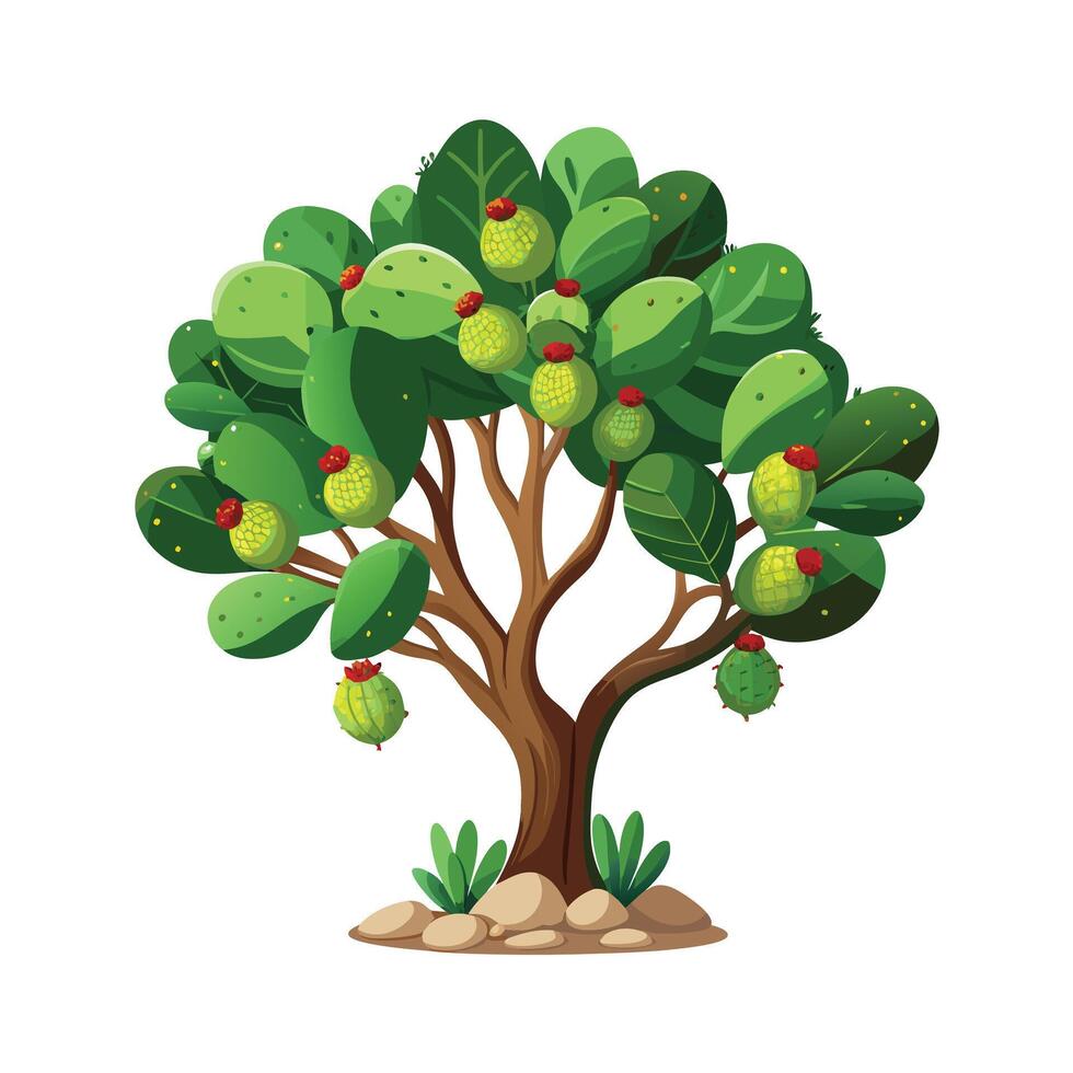 Beautiful Single Big Tree Illustration vector