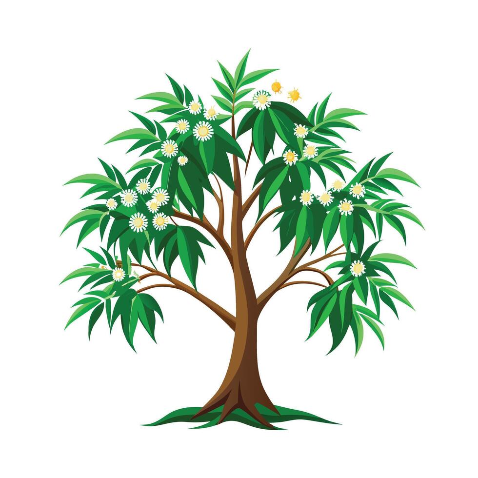Beautiful Single Big Tree Illustration vector