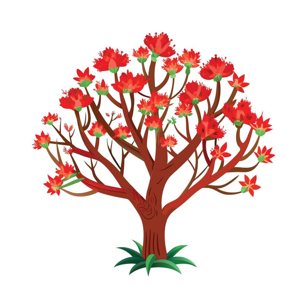 Beautiful Single Big Tree Illustration vector