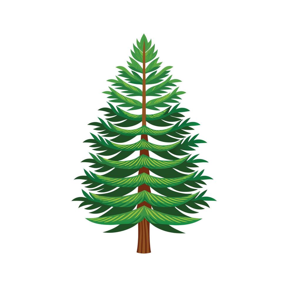 Beautiful Single Big Tree Illustration vector