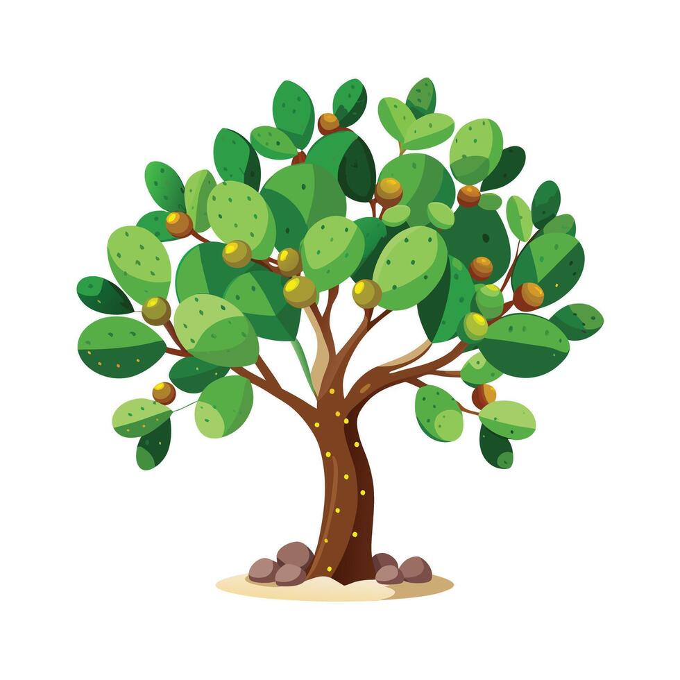 Beautiful Single Big Tree Illustration vector