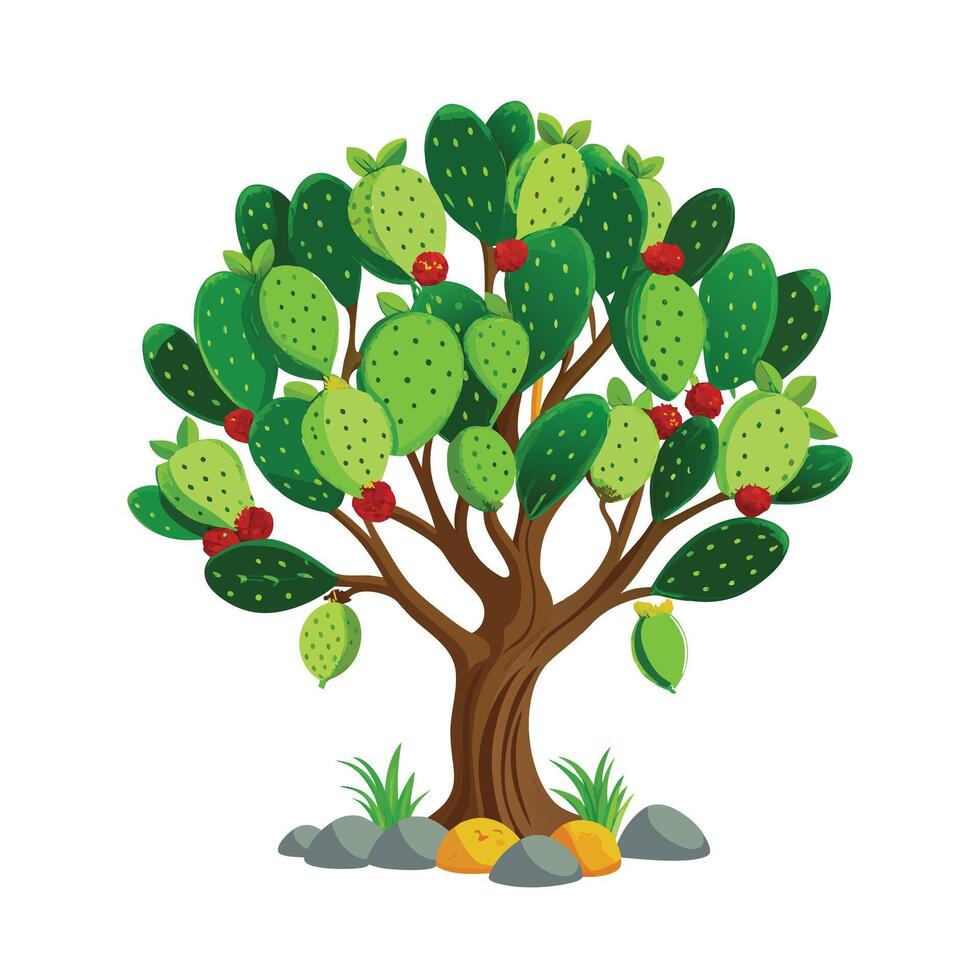 Beautiful Single Big Tree Illustration vector