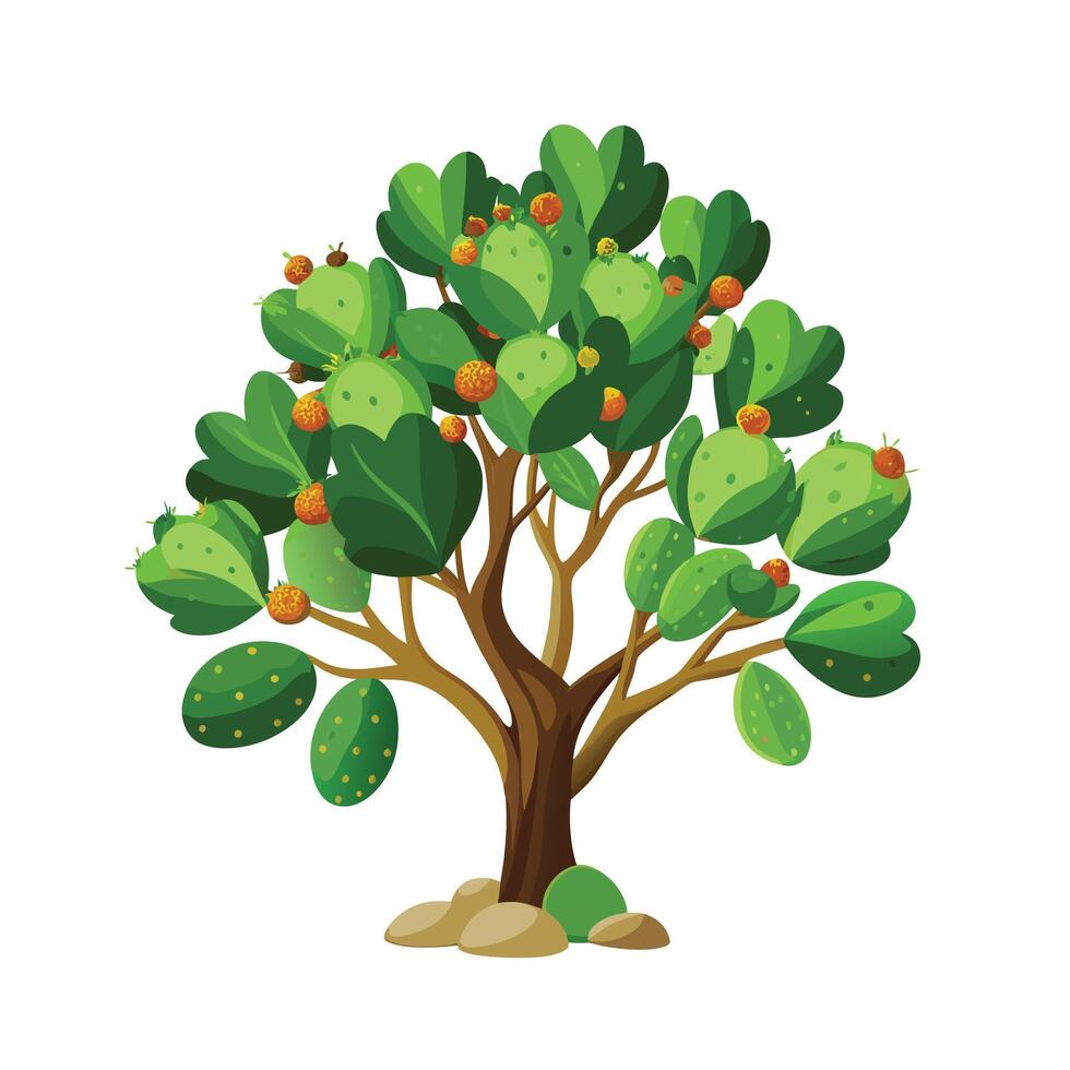 Beautiful Single Big Tree Illustration vector