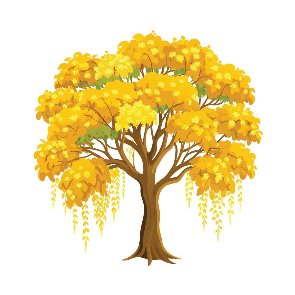Beautiful Single Big Tree Illustration vector