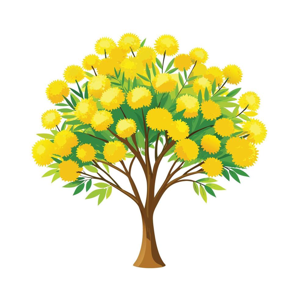 Beautiful Single Big Tree Illustration vector
