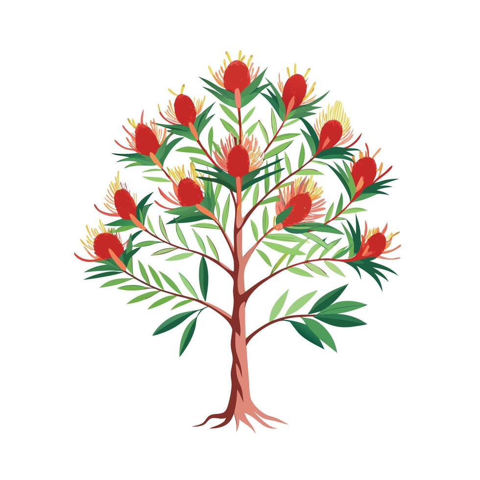 Beautiful Single Big Tree Illustration vector
