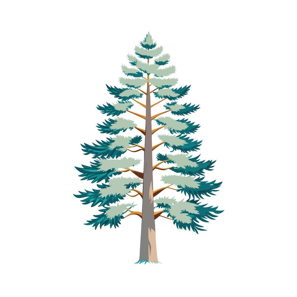 Beautiful Single Big Tree Illustration vector