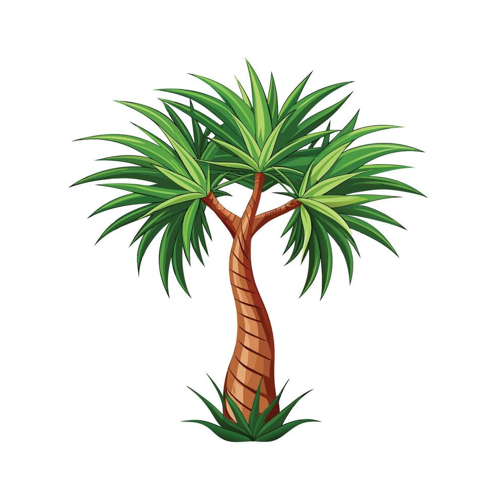 Beautiful Single Big Tree Illustration vector